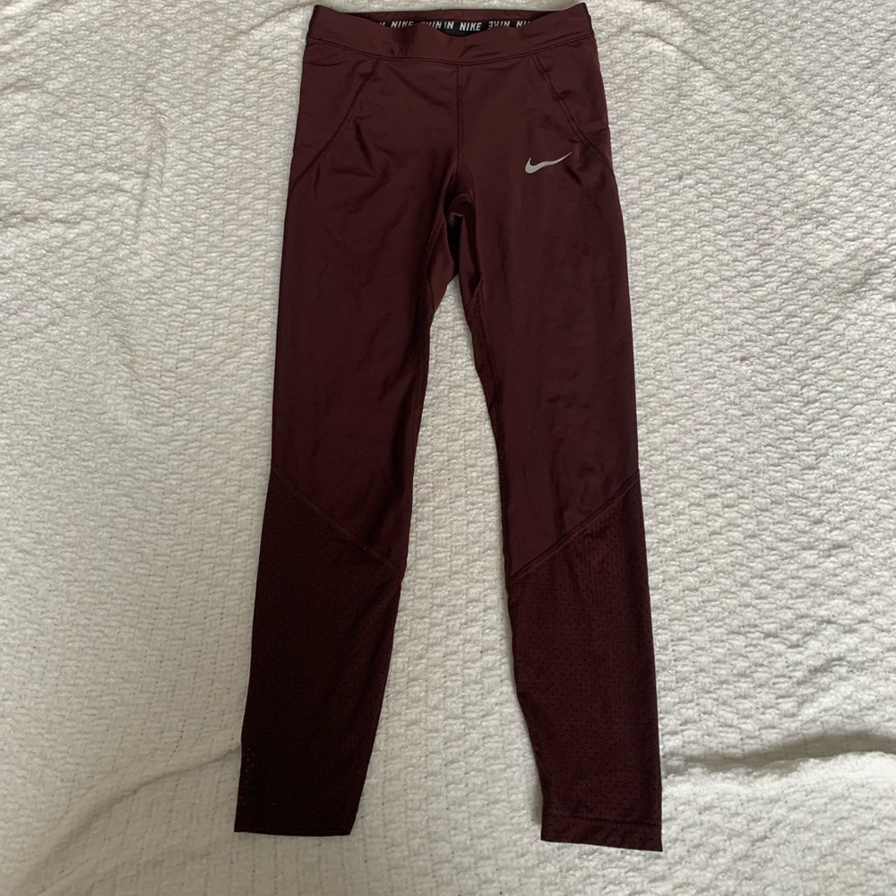 Nike Dri-Fit Maroon Wine Leggings Size Small Like New
